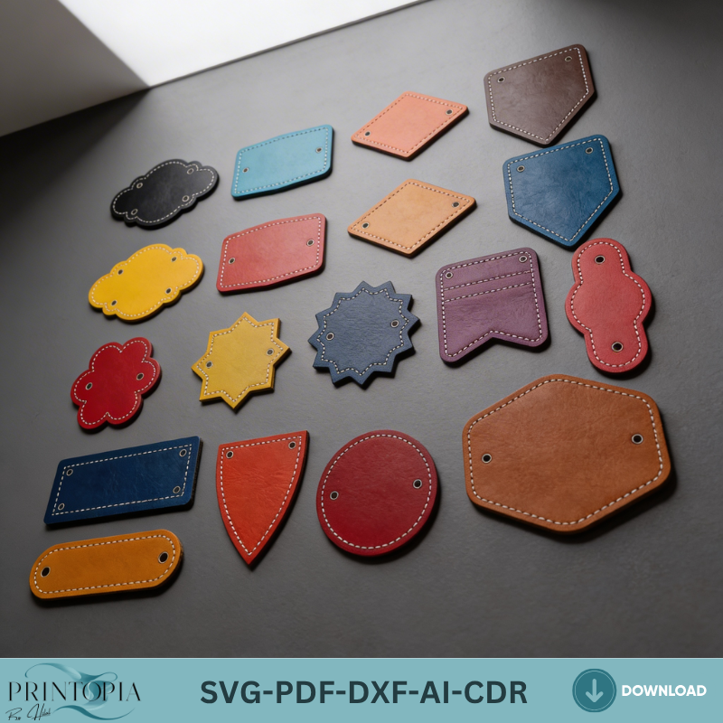 Leather Labels / Laser cut Shapes / Leather Signs / Genuine Leather Logo