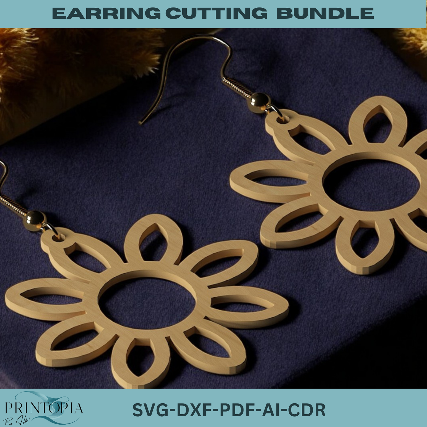 Earring Cutting Bundle - Stylish Laser Cut Designs for DIY Jewelry 192