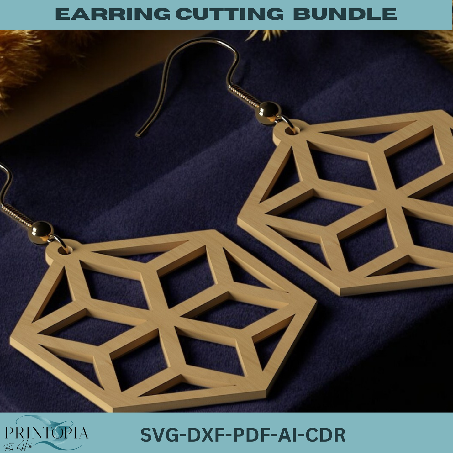 Earring Cutting Bundle - Stylish Laser Cut Designs for DIY Jewelry 192