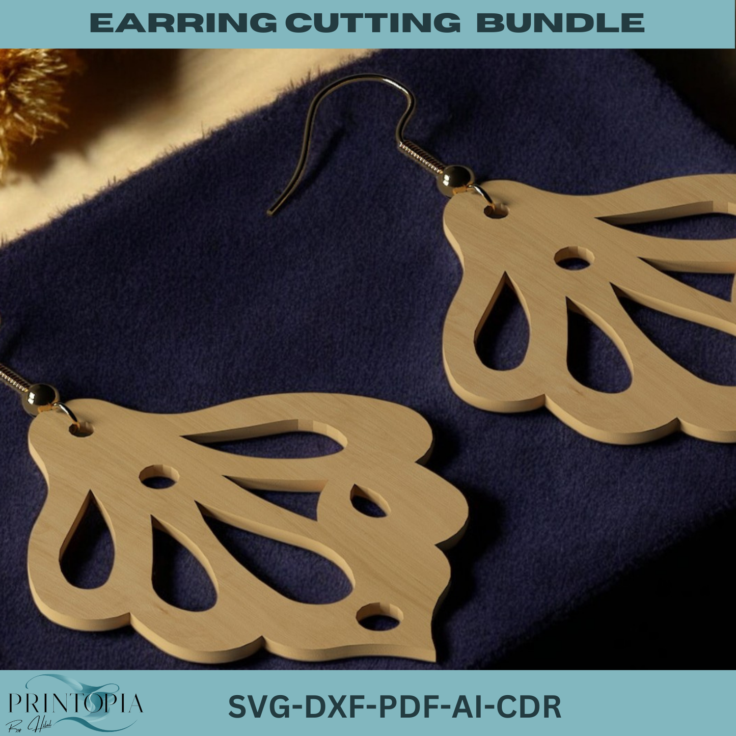 Earring Cutting Bundle - Stylish Laser Cut Designs for DIY Jewelry 192