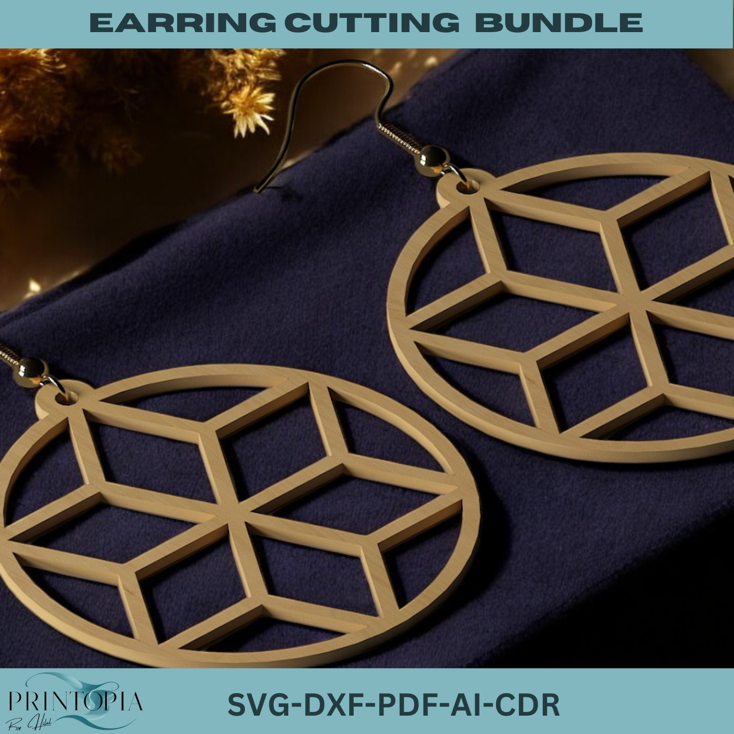 Earring Cutting Bundle - Stylish Laser Cut Designs for DIY Jewelry 192