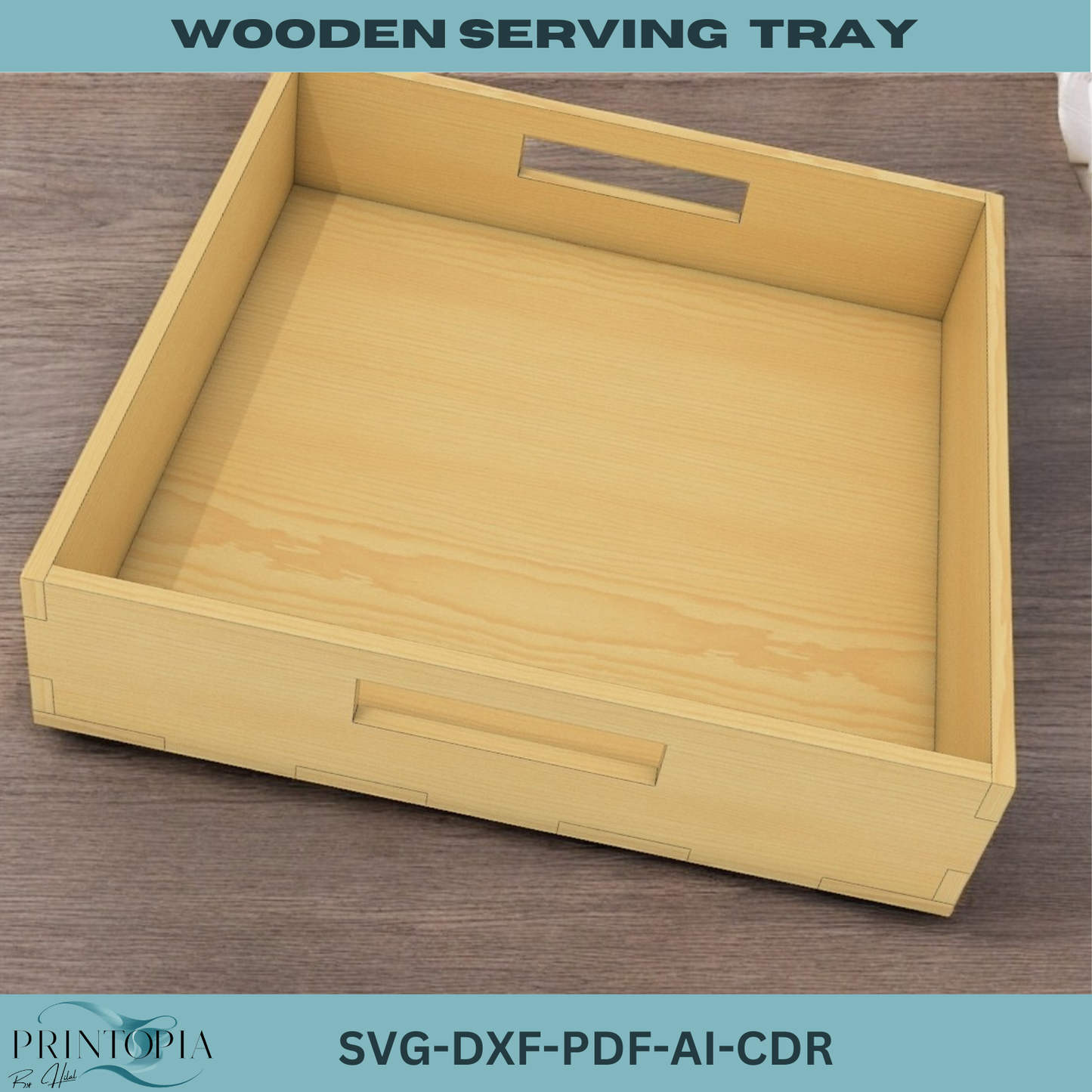 Laser Cut Wooden Serving Tray - Perfect for DIY Home and Kitchen Projects 187