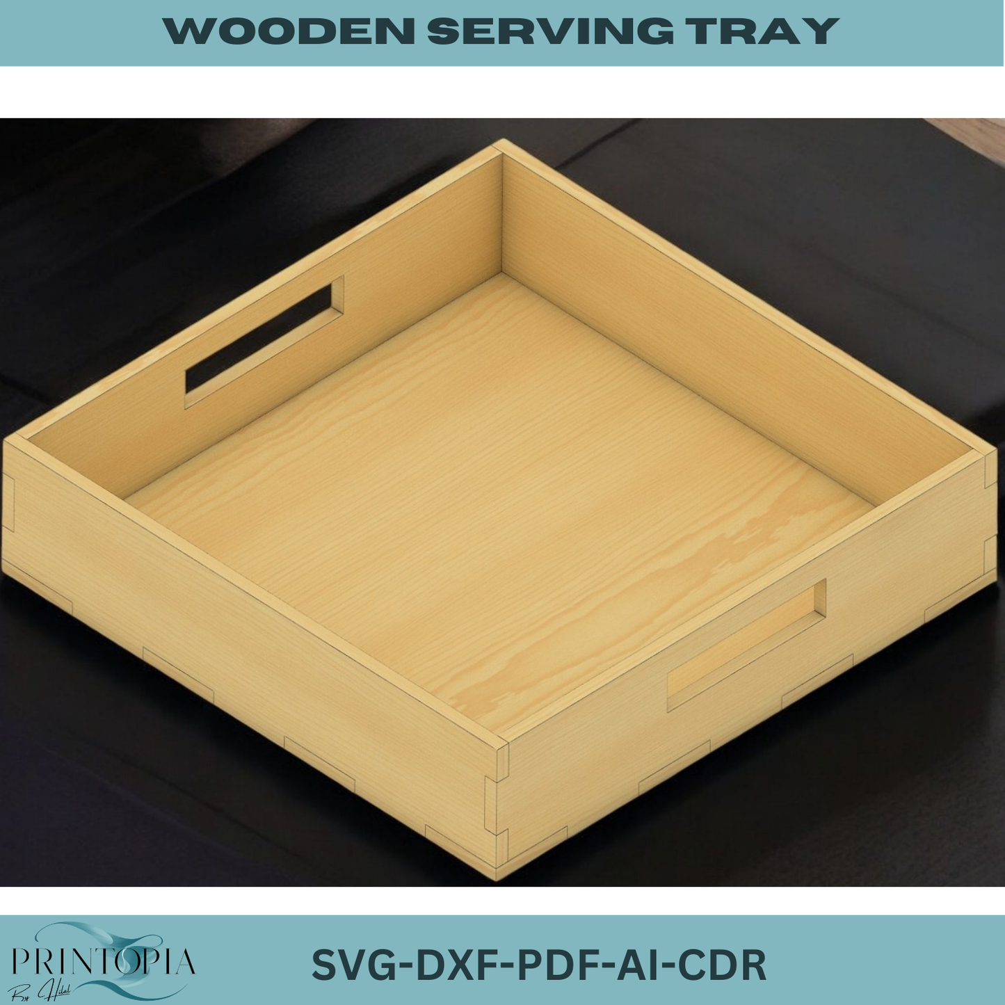 Laser Cut Wooden Serving Tray - Perfect for DIY Home and Kitchen Projects 187