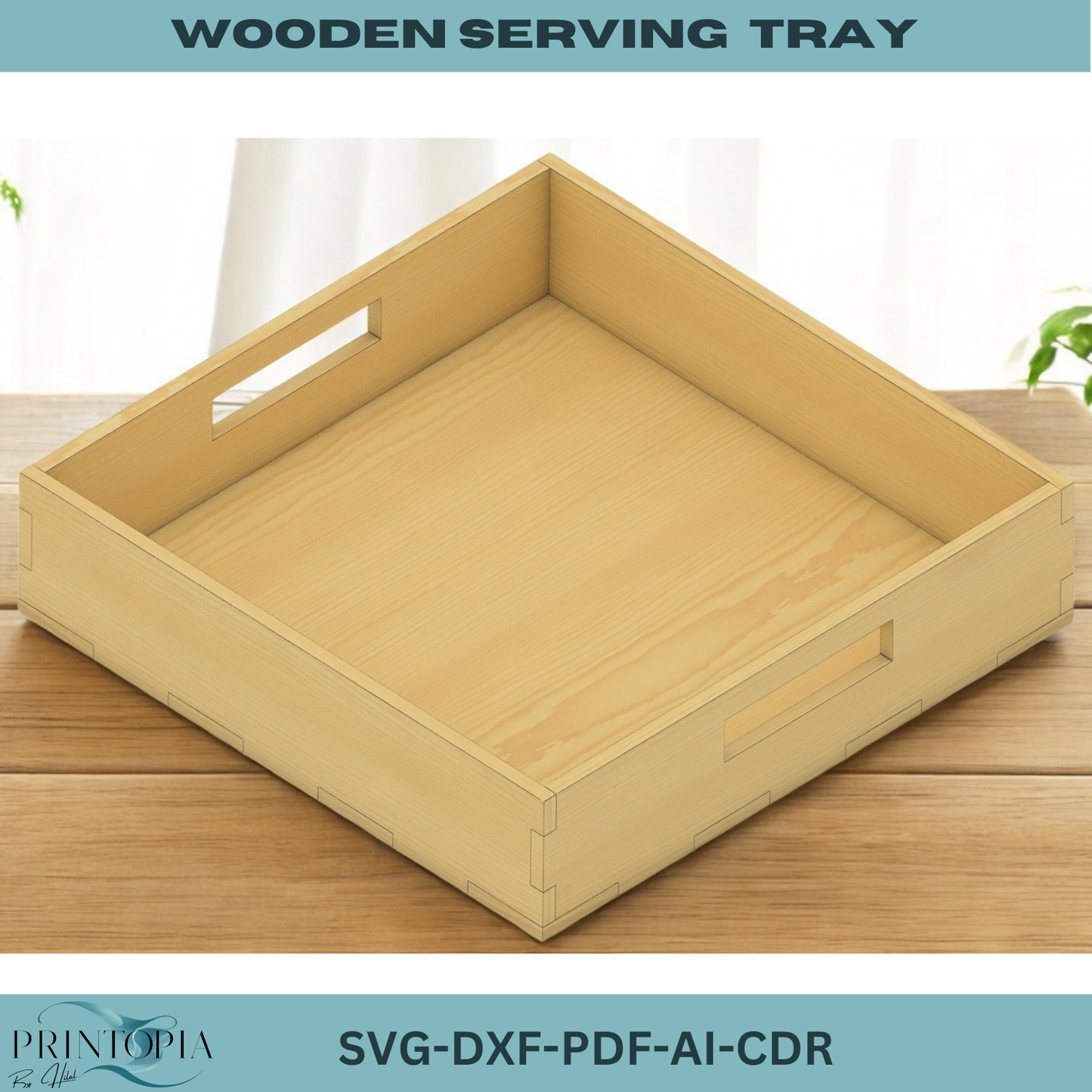 Laser Cut Wooden Serving Tray - Perfect for DIY Home and Kitchen Projects 187