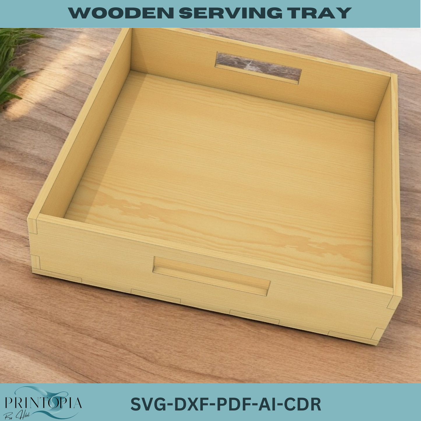 Laser Cut Wooden Serving Tray - Perfect for DIY Home and Kitchen Projects 187