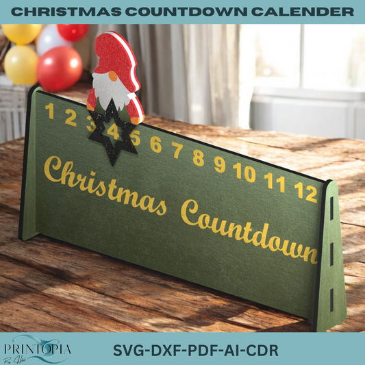 Christmas Countdown Calendar Design - Fun and Festive Laser Cut Project 191