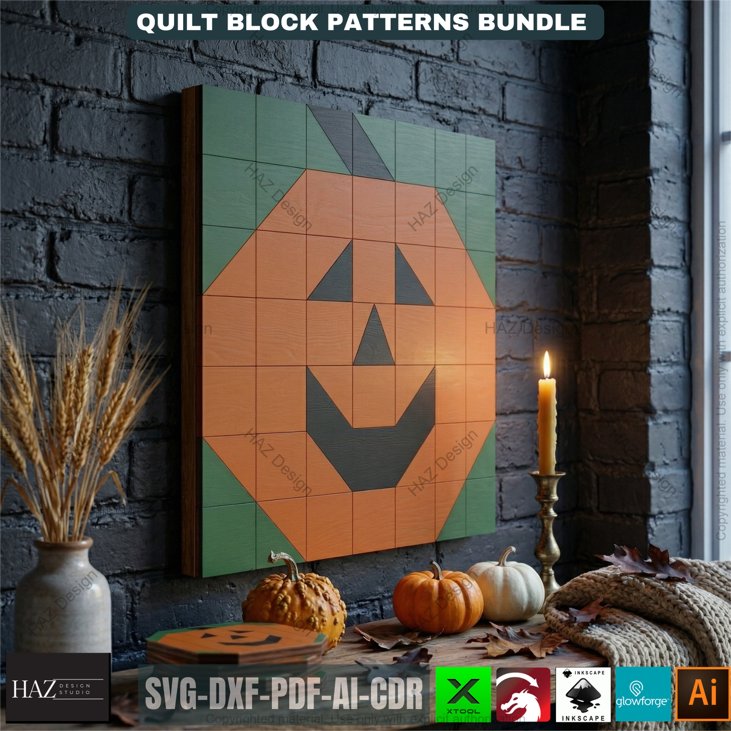 Cardinal, wreath, pumpkin, tree, flower, barn quilts patterns pdf / Svg vector 527