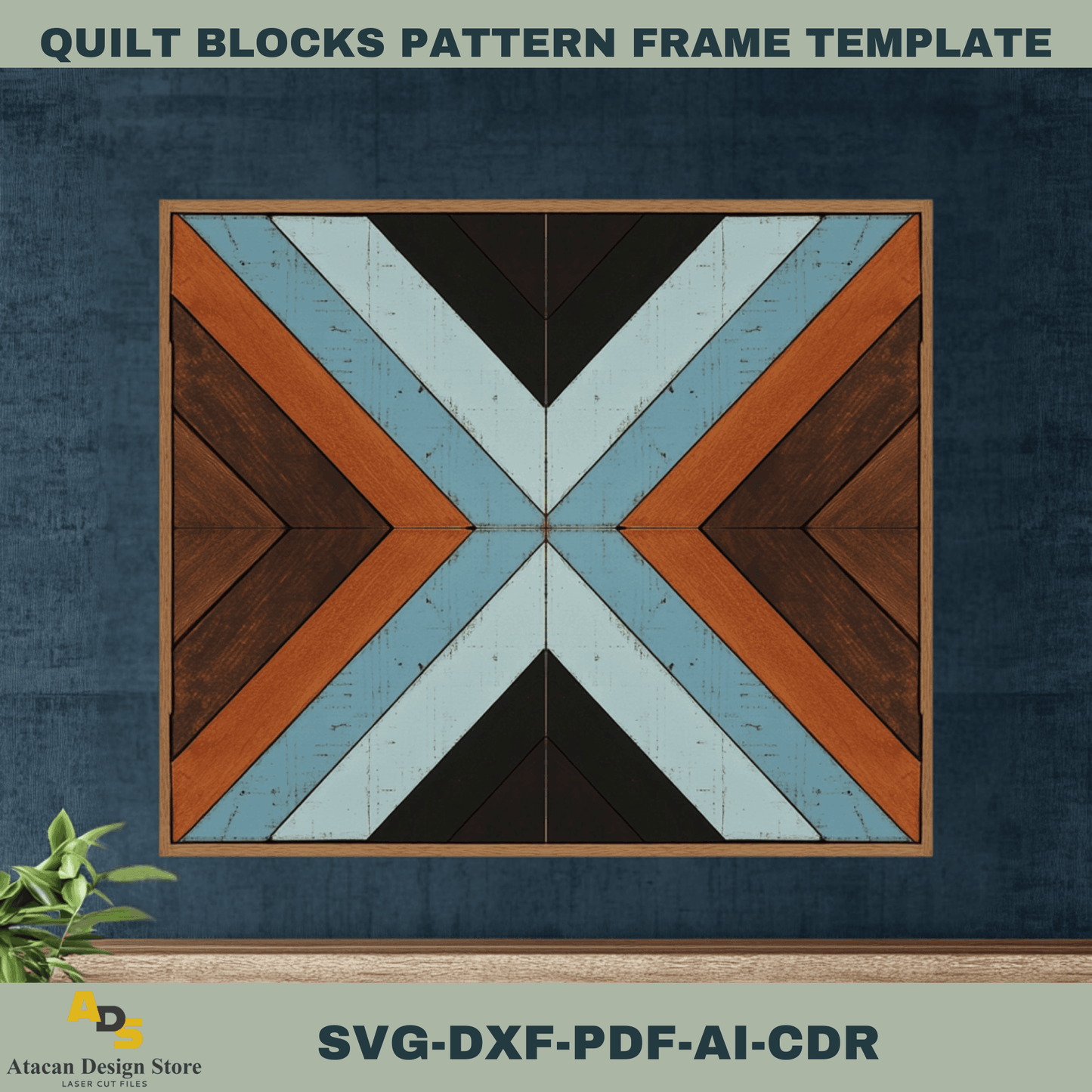 Quilt Block Pattern Templates for Laser Cutters – Create Rustic Wall Decor Easily 755