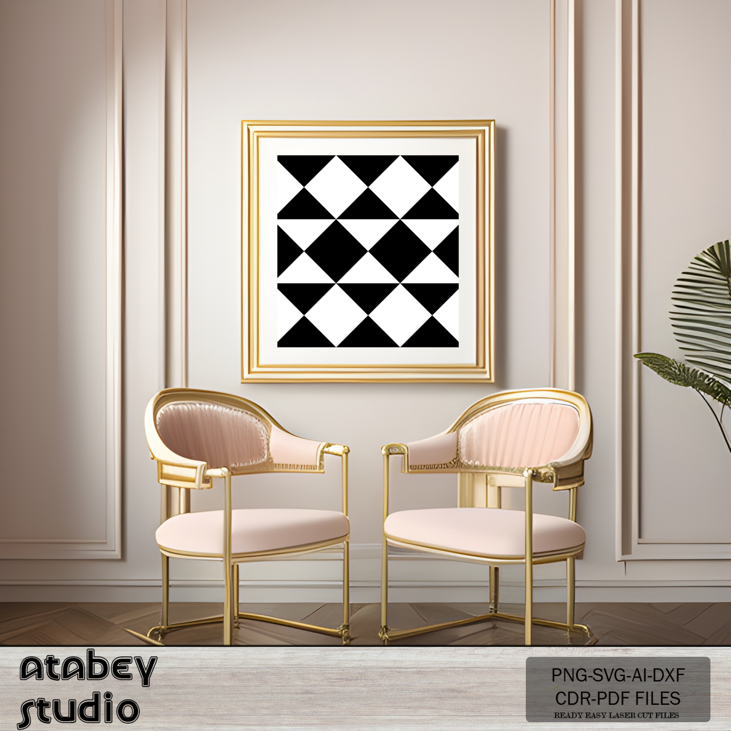 Abstract Geometric Patterns - Digital Cutting and Printing Files for Home Decor 774