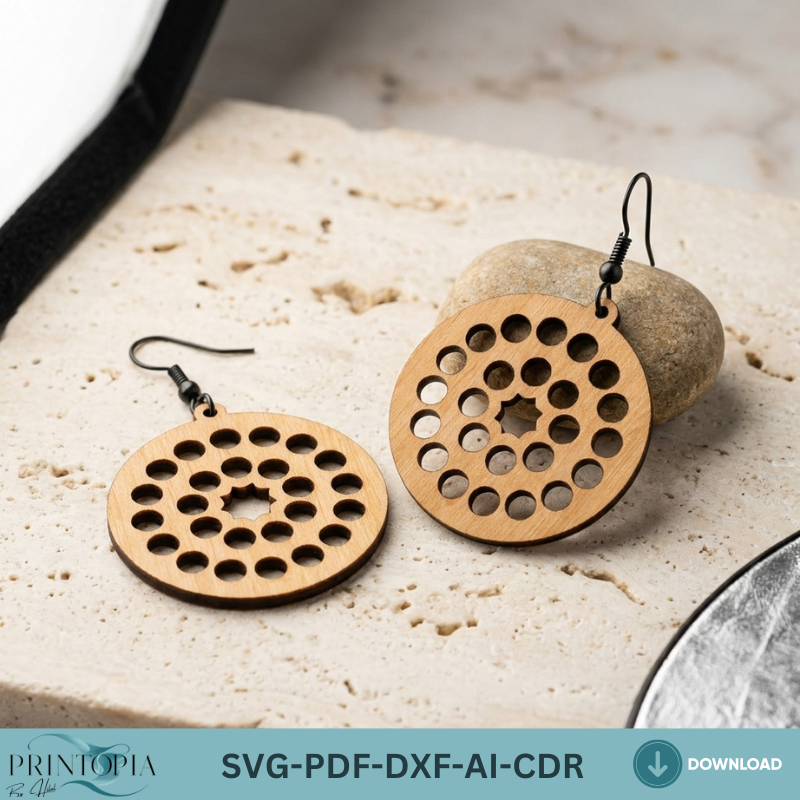 Wooden Earring Geometric Jewelry Templates Boho Wood Earring Bundle Jewel Designs DIY Gifts