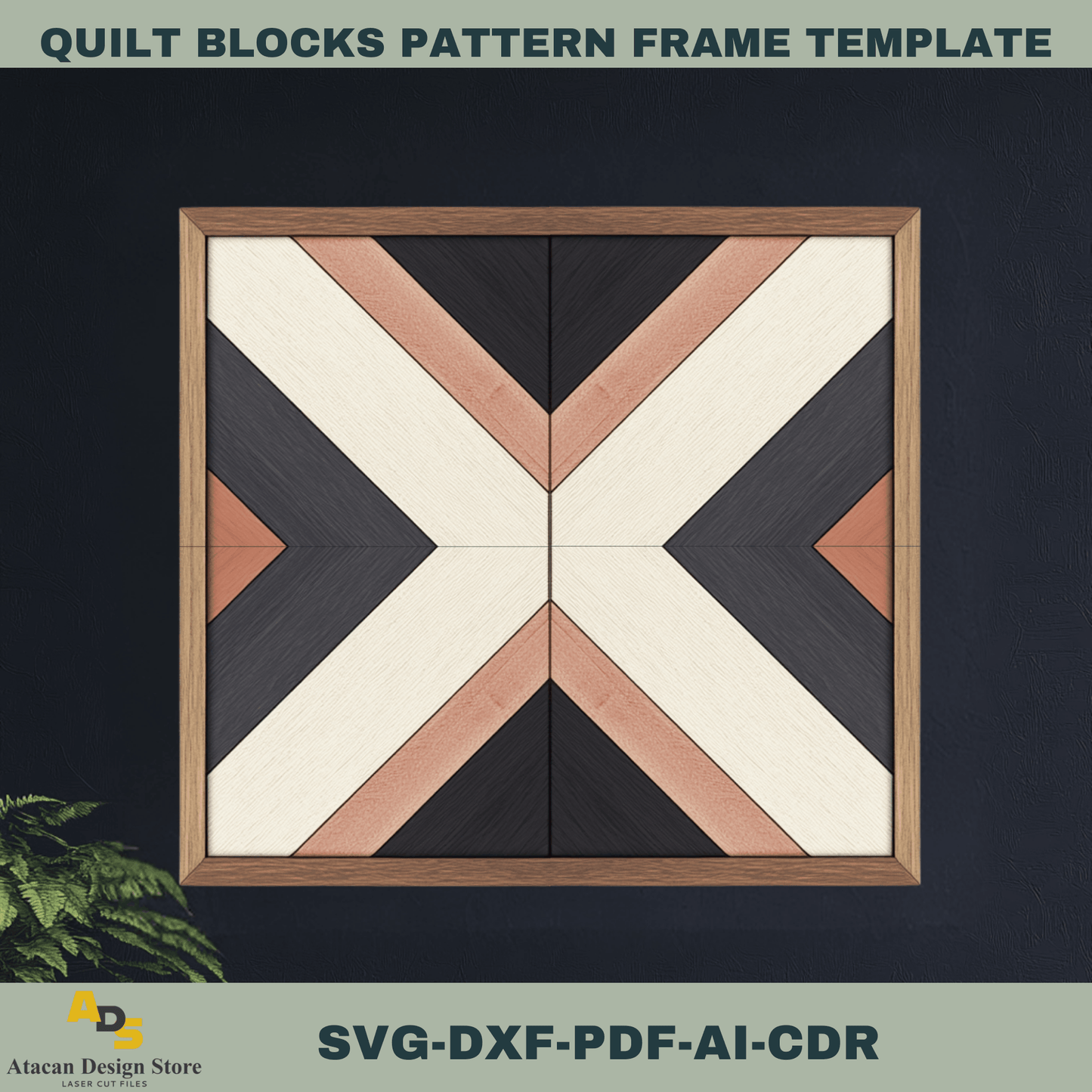 Quilt Block Pattern Templates for Laser Cutters – Create Rustic Wall Decor Easily 755