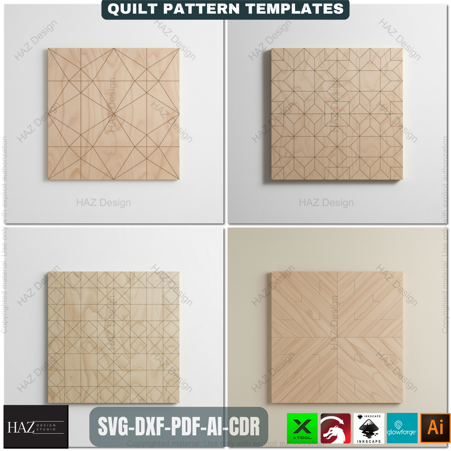 40 Barn Quilt SVG Mega Bundle, Laser Cut Files for Wood, Farmhouse Decor Patterns, DIY Woodworking Project 496