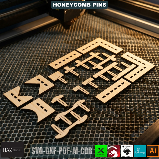 Honeycomb Bed Pins /  Board Hold Down Pins / Glowforge and xTool Laser Cut 092