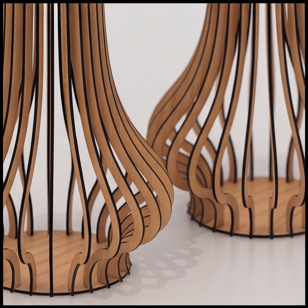 Plywood flower vase vector file / Vase Glowforge Design / Laser cut rose flower stand svg files ADS163
