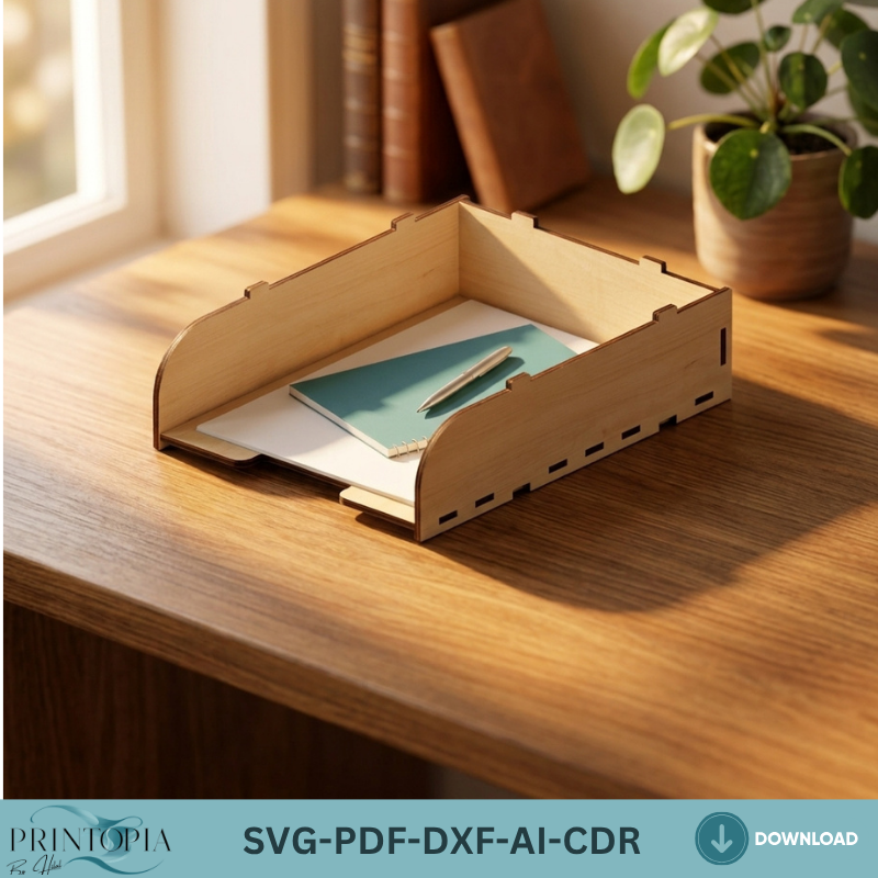 Stackable Wooden Paper Tray Document Organizer Office Desk Storage Sorter Design Desktop Stationary