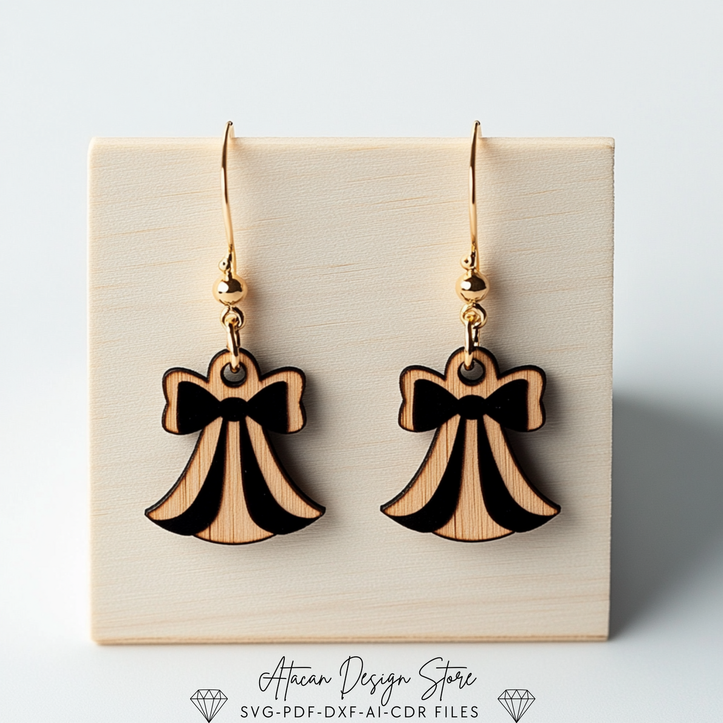 Angel, Heart & Tree Earring Designs | Laser Cut Wooden Earring Template for Jewelry Making 726