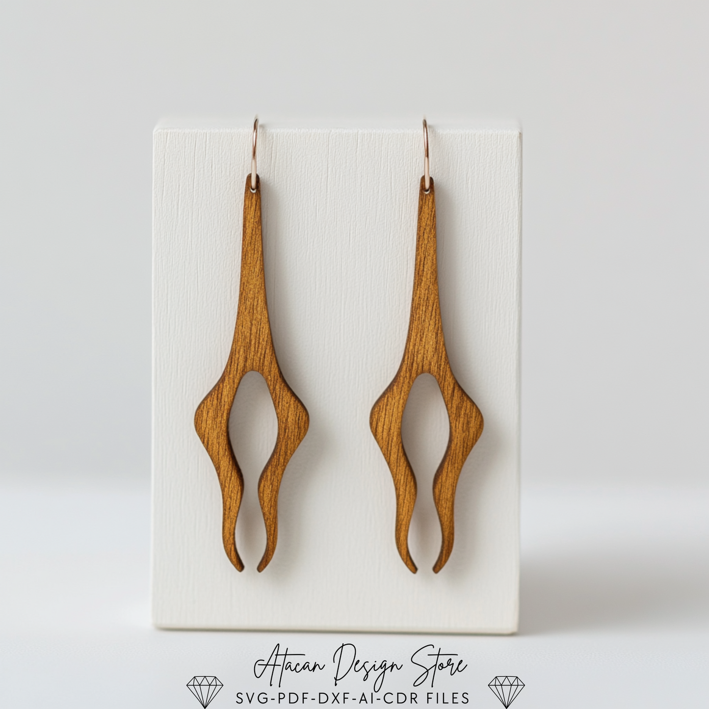 Angel, Heart & Tree Earring Designs | Laser Cut Wooden Earring Template for Jewelry Making 726