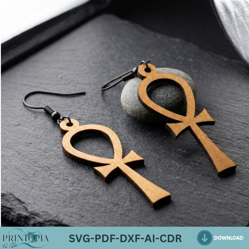 Geometric Wooden Earring Laser Cut Patterns Boho Mandala Jewelry Cutting Templates