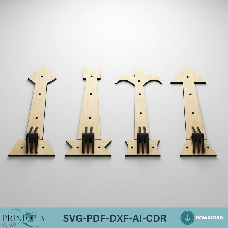 Wooden hinge Laser cut files / Laser Box Cutting Templates / Hinges for Box