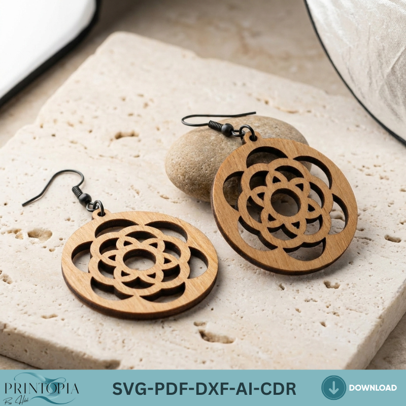 Wooden Earring Geometric Jewelry Templates Boho Wood Earring Bundle Jewel Designs DIY Gifts