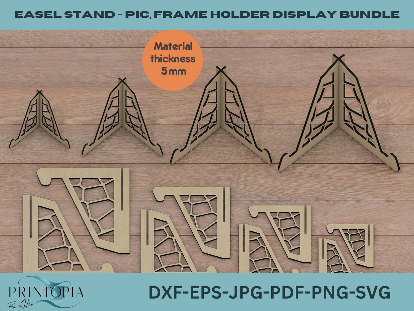 Versatile Easel Stand Bundle for Laser Cutting Perfect for Frames  Pics,Ideal for 3mm Laser Cutting Projects      137