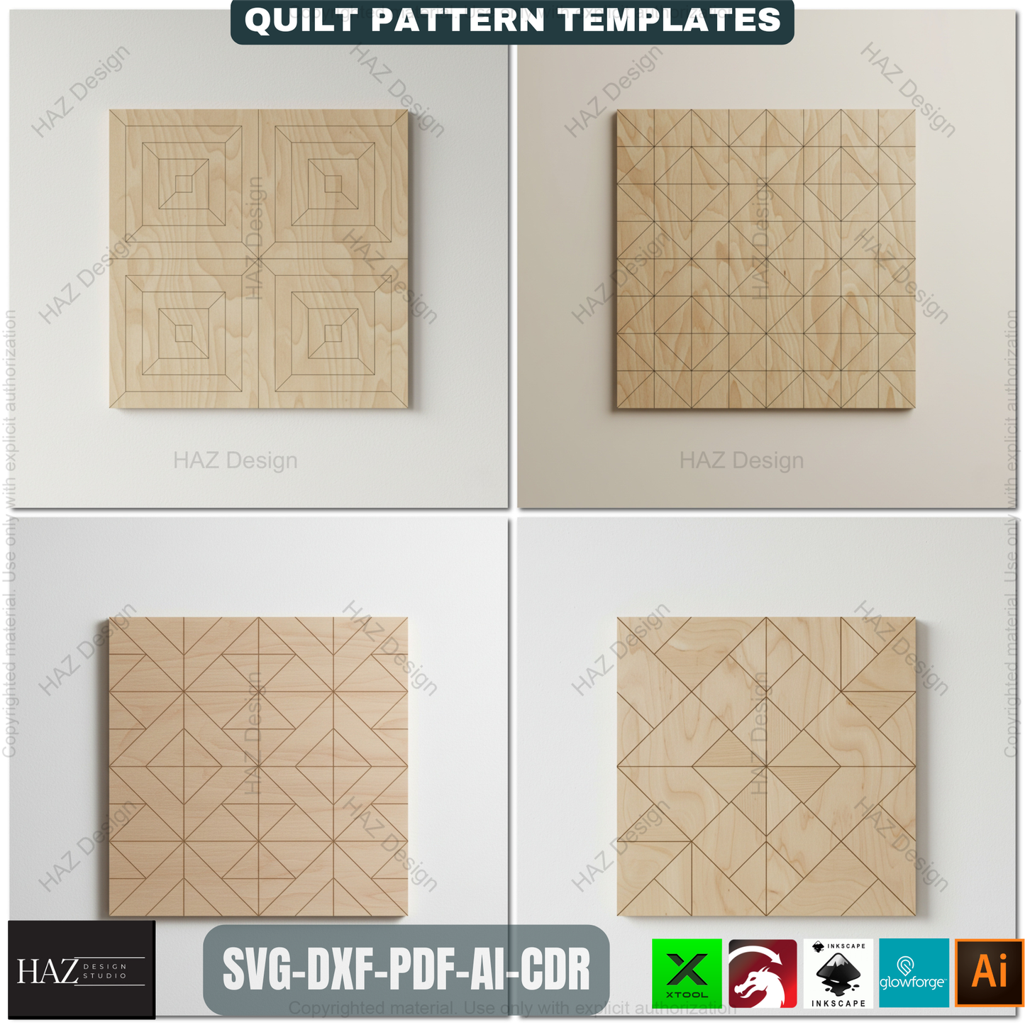 40 Barn Quilt SVG Mega Bundle, Laser Cut Files for Wood, Farmhouse Decor Patterns, DIY Woodworking Project 496