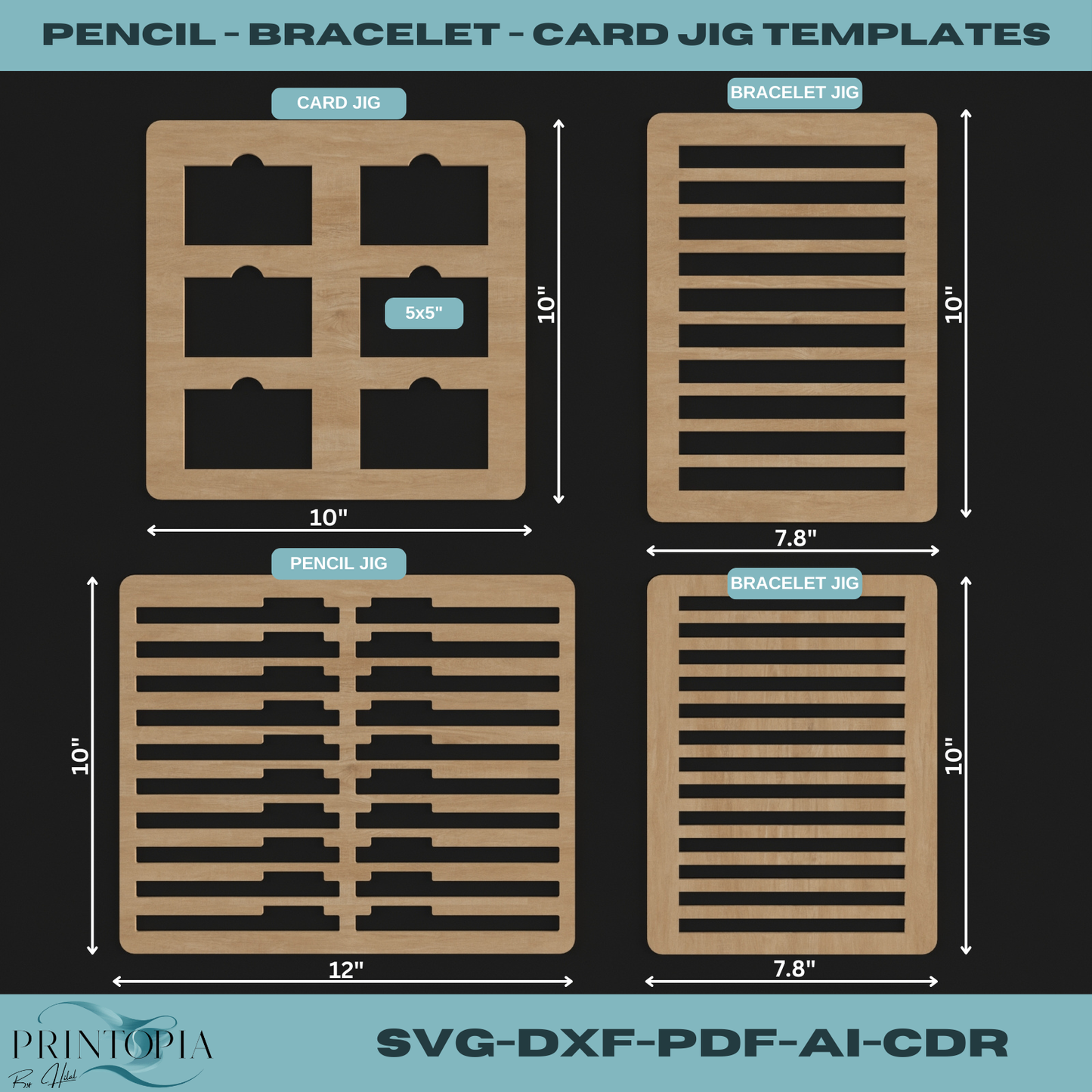 Professional Laser Jig Set for Engraving Pencils, Bracelets, and Cards 150