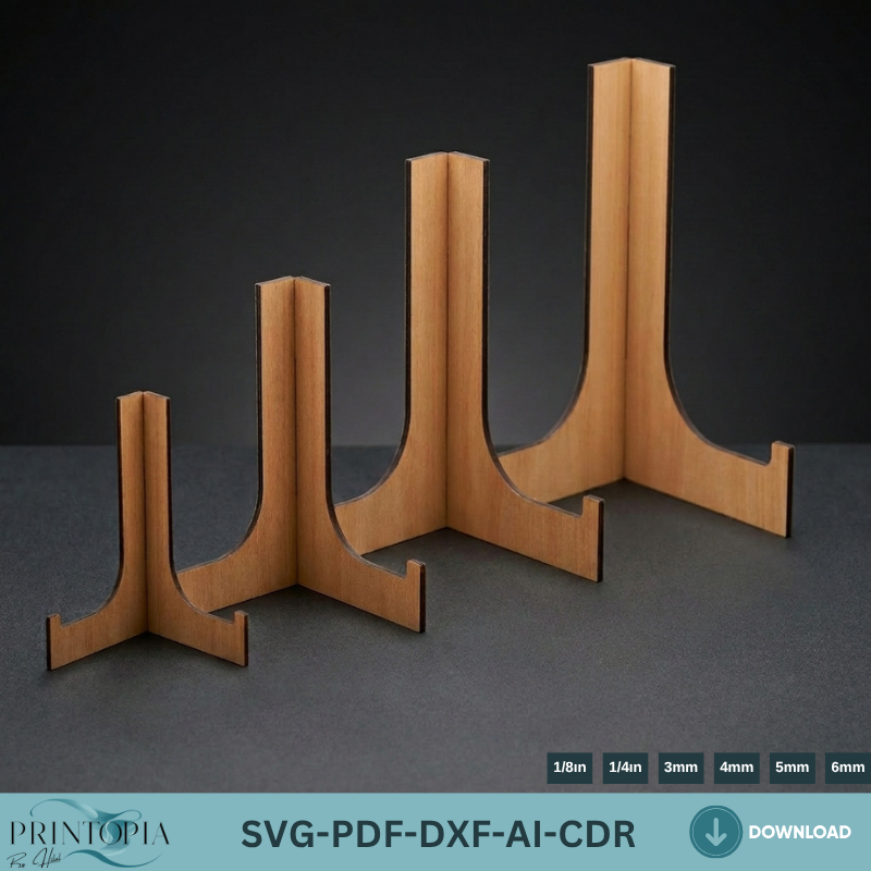 Easel Stand Set Multi-Size Display Stands for Photos, Plates & Art-Sophisticated