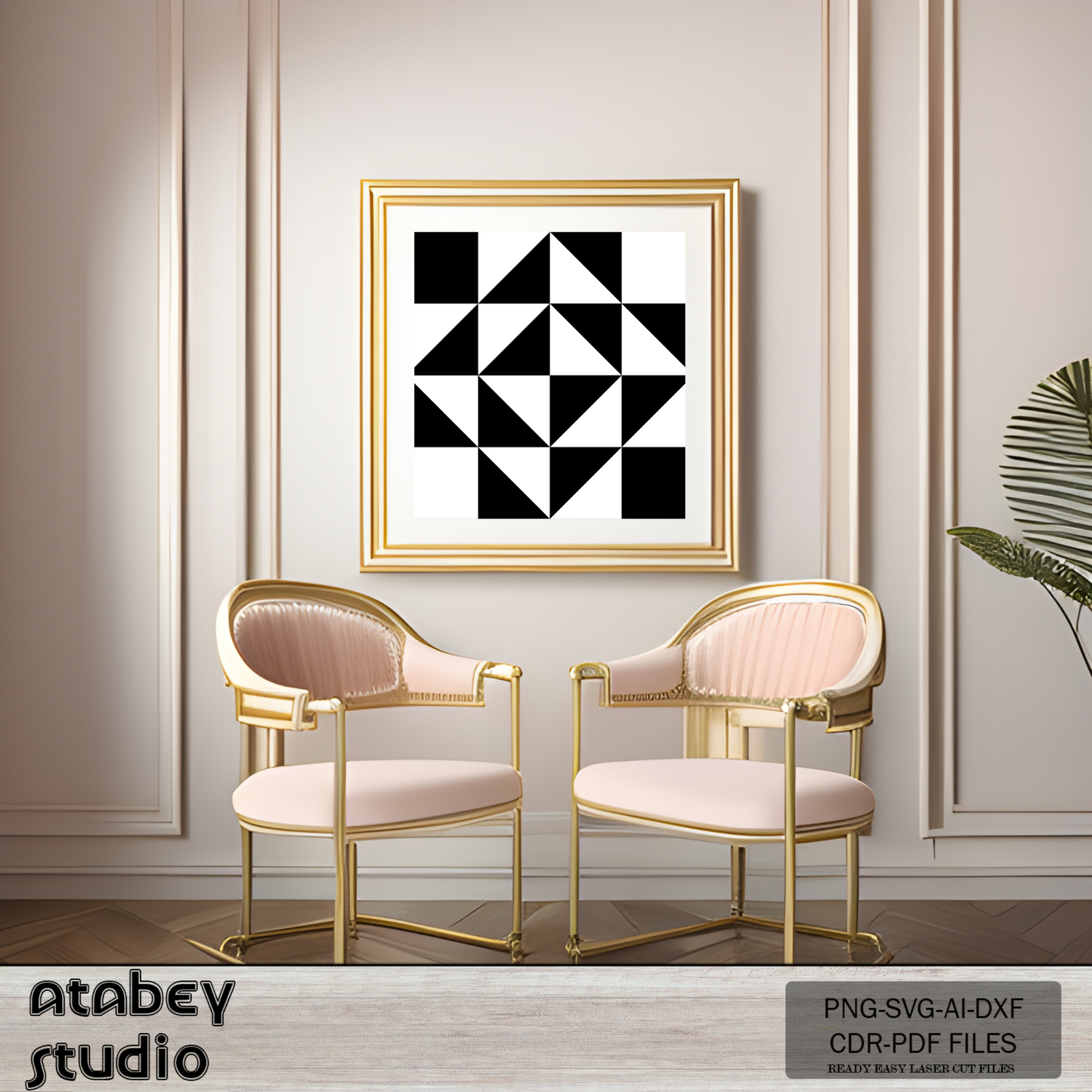 Abstract Geometric Patterns - Digital Cutting and Printing Files for Home Decor 774