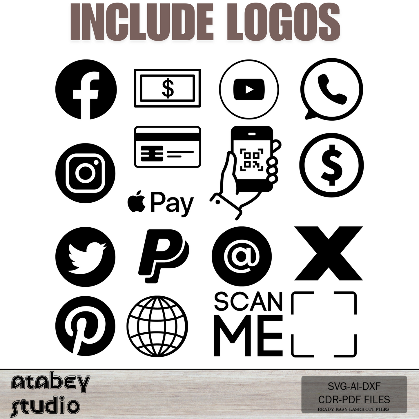 Custom QR Code Signs for Business - Social Media & Payment Scan Display 856