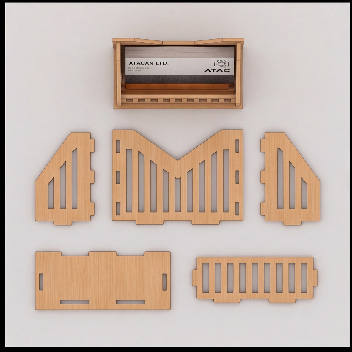 Laser Business Card Holder for Glowforge SVG file - Business card Stand cut files 103