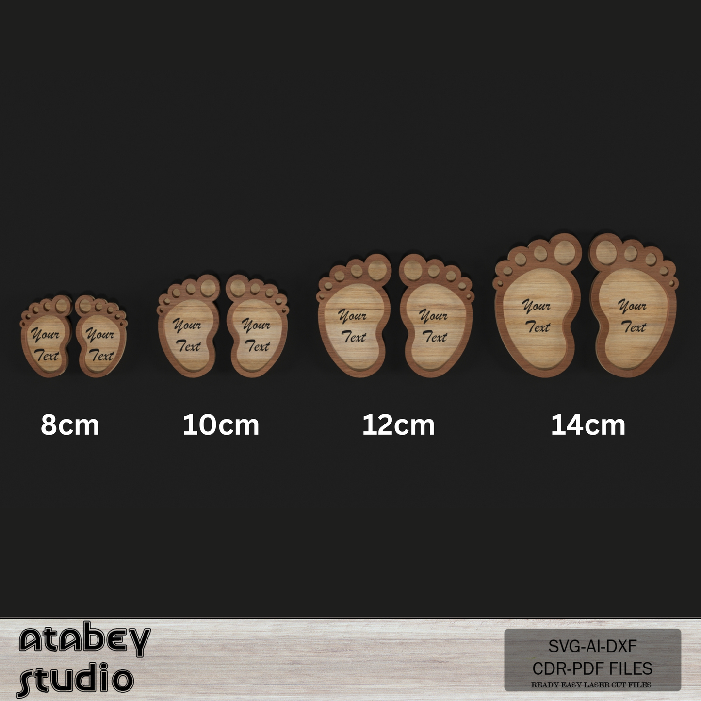 DIY Wooden Baby Foot Shapes - Perfect for Newborn Birth Decorations and Keepsakes 779