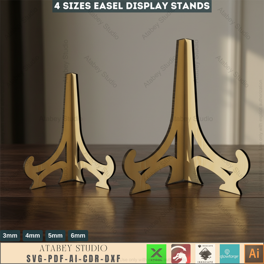 Laser Cut Plate Holder Stand SVG, DXF - Dish Frame Book Photo Display for CNC & Laser Cutting Files 411