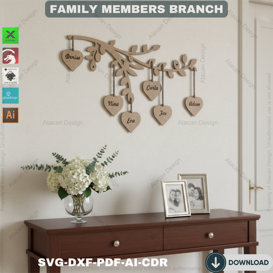 Members of Our Family Board / Leaves Birthday Calendar / Family Tree Wall Hanging 564