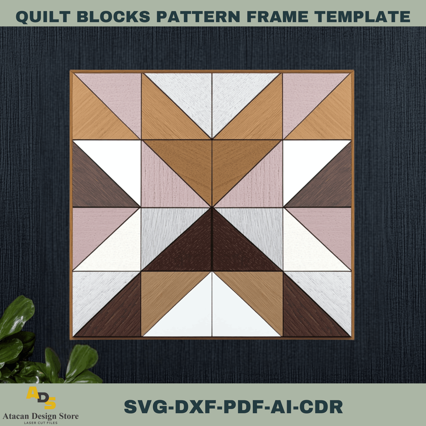 Versatile Quilt Block Templates Bundle - Ideal for Laser Cutting & Creating Elegant Wall Art 757