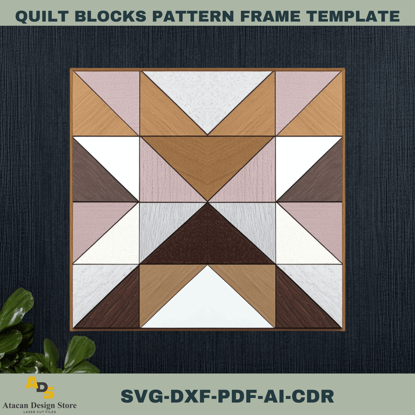 Versatile Quilt Block Templates Bundle - Ideal for Laser Cutting & Creating Elegant Wall Art 757