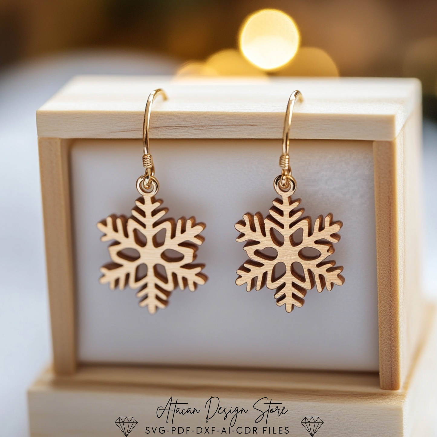 Christmas Earring Design Bundle | Laser Cut Templates for Snowflakes, Gifts & Santa Earrings 711