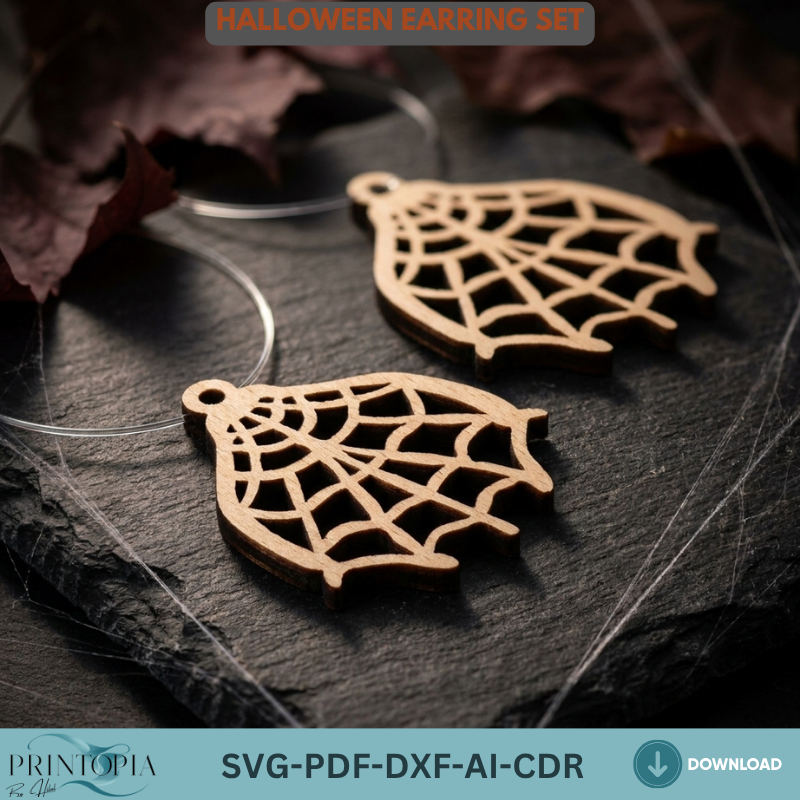 34 Halloween Earring Laser Cut Templates Wood Jewelry Bundle Halloween Earrings Making