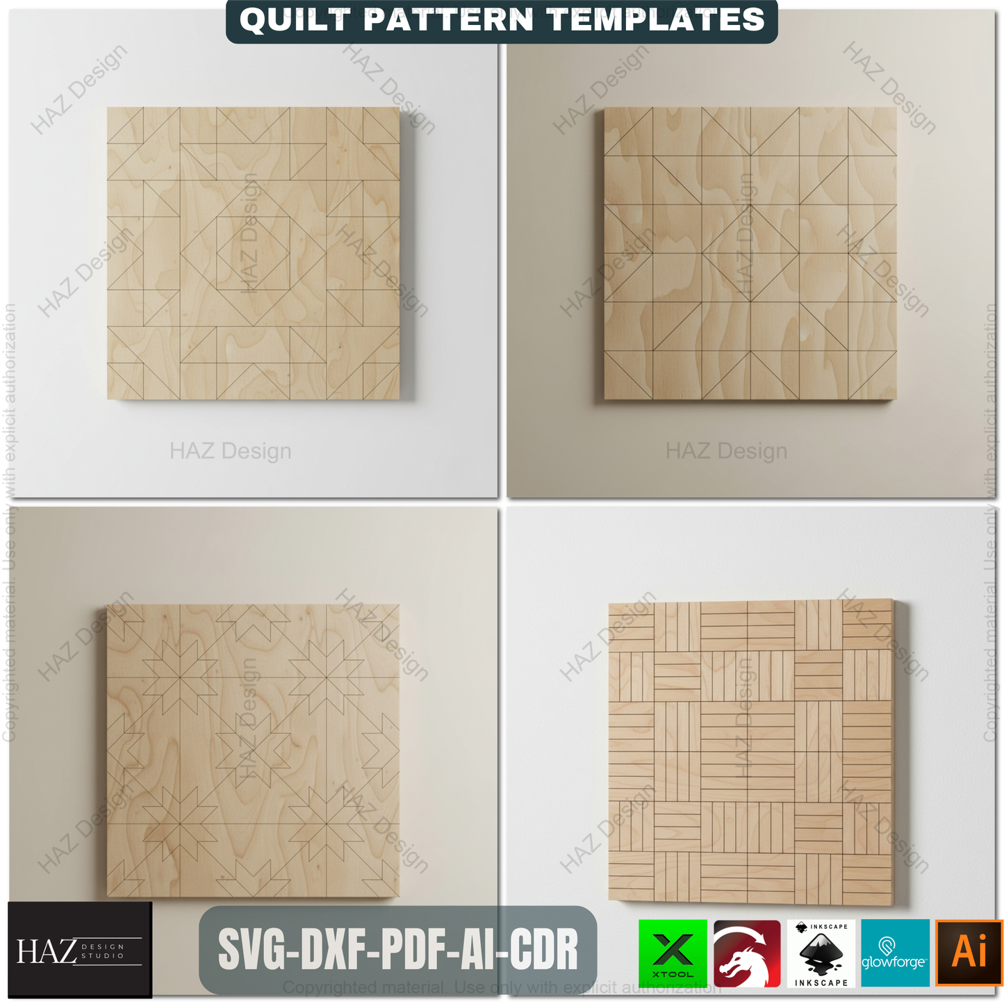 40 Barn Quilt SVG Mega Bundle, Laser Cut Files for Wood, Farmhouse Decor Patterns, DIY Woodworking Project 496