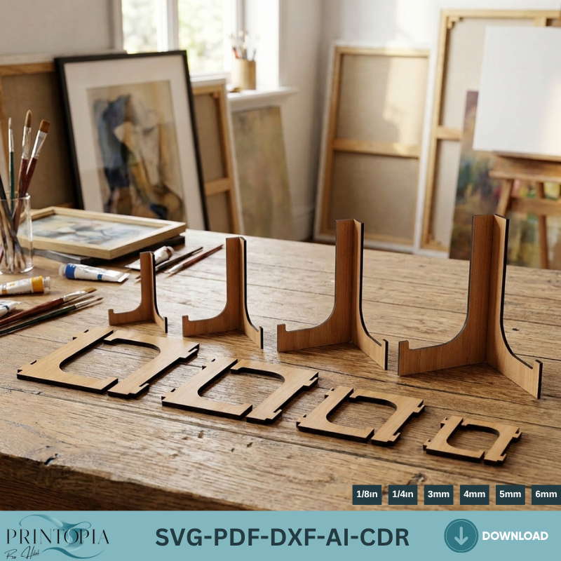 Easel Stand Set Multi-Size Display Stands for Photos, Plates & Art-Sophisticated