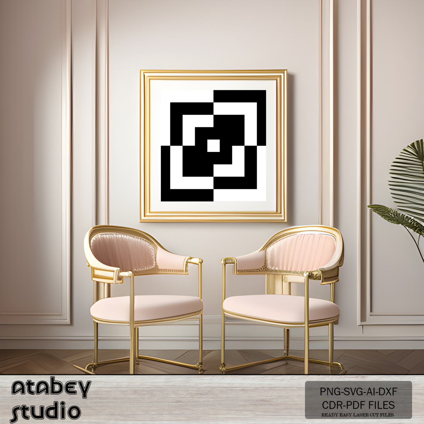 Abstract Geometric Patterns - Digital Cutting and Printing Files for Home Decor 774