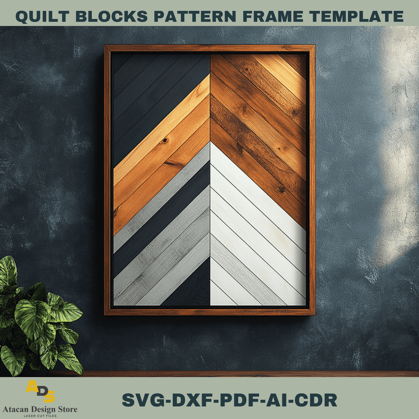 Wood Art Quilt Block Designs - Laser Cut Patterns for Unique Wall Decor Projects 758