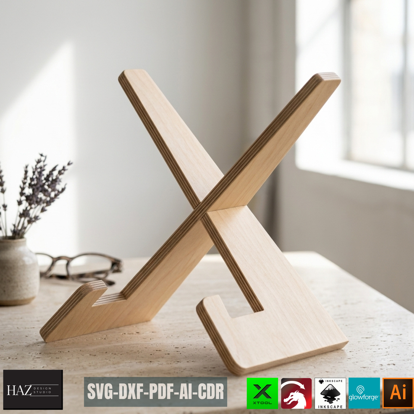 Easel Display Stand Template Plate Holder Art Stands Picture Easel DIY Wood Desktop Decor
