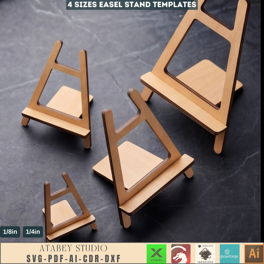 Easel Stands Template Tabletop Menu Holder Wood Display Stand 4 Sizes Wood Sign Holders
