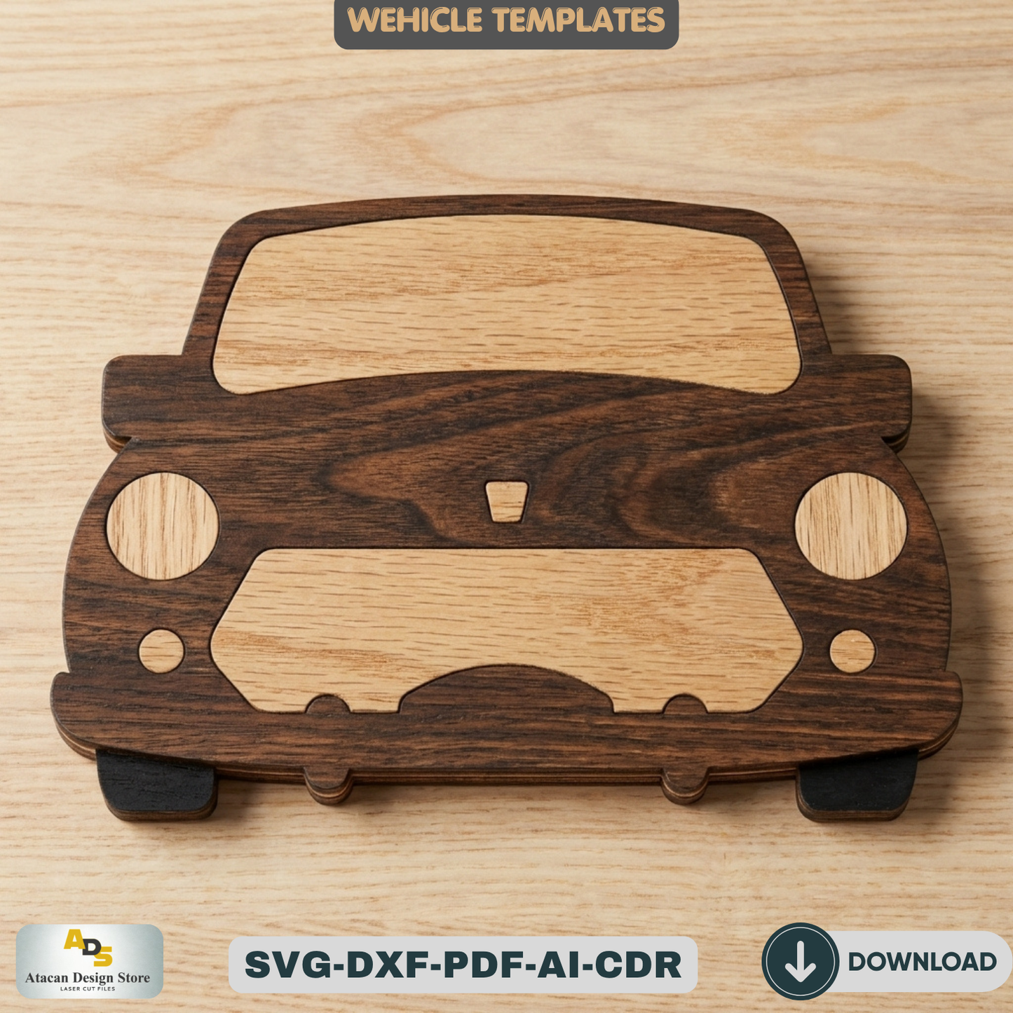 Vehicle Templates / Car Bus Truck Wall Art Decor / Kids Room DIY Craft Multi Layered 948