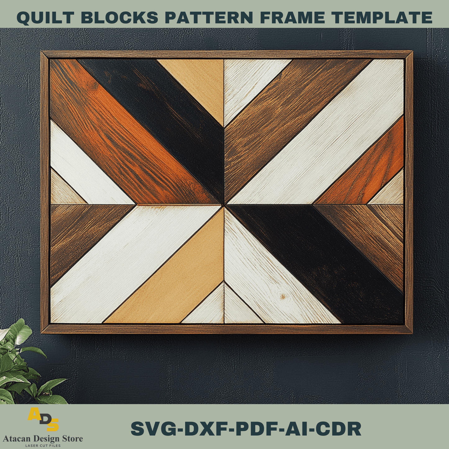 Wood Art Quilt Block Designs - Laser Cut Patterns for Unique Wall Decor Projects 758