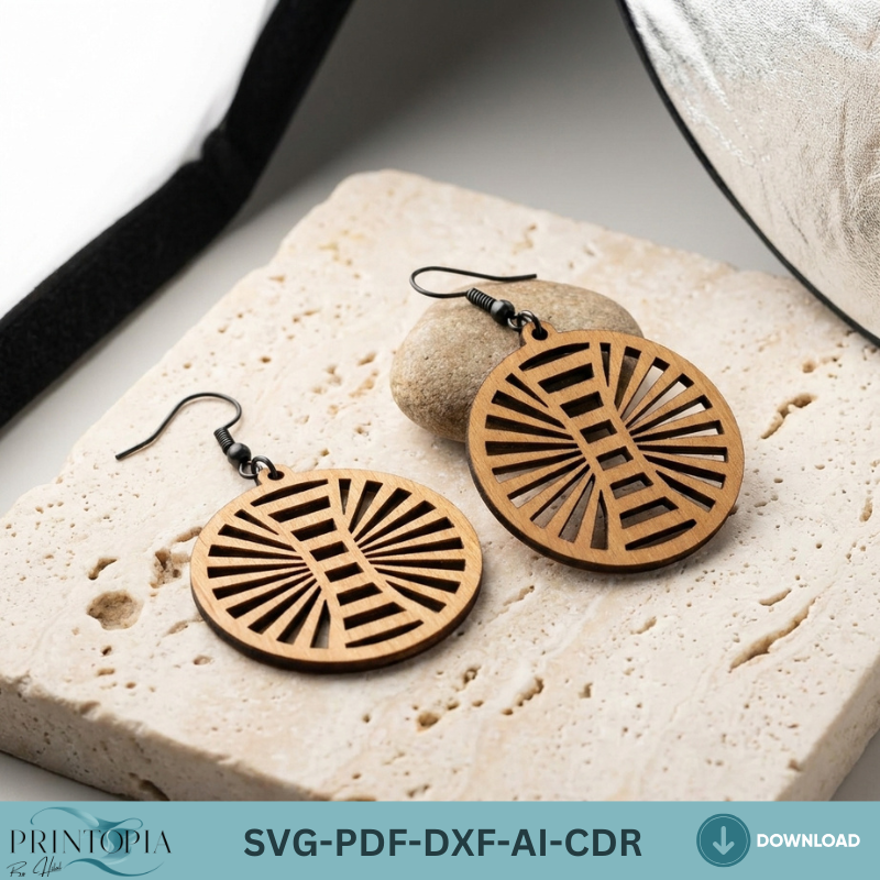 Wooden Earring Geometric Jewelry Templates Boho Wood Earring Bundle Jewel Designs DIY Gifts