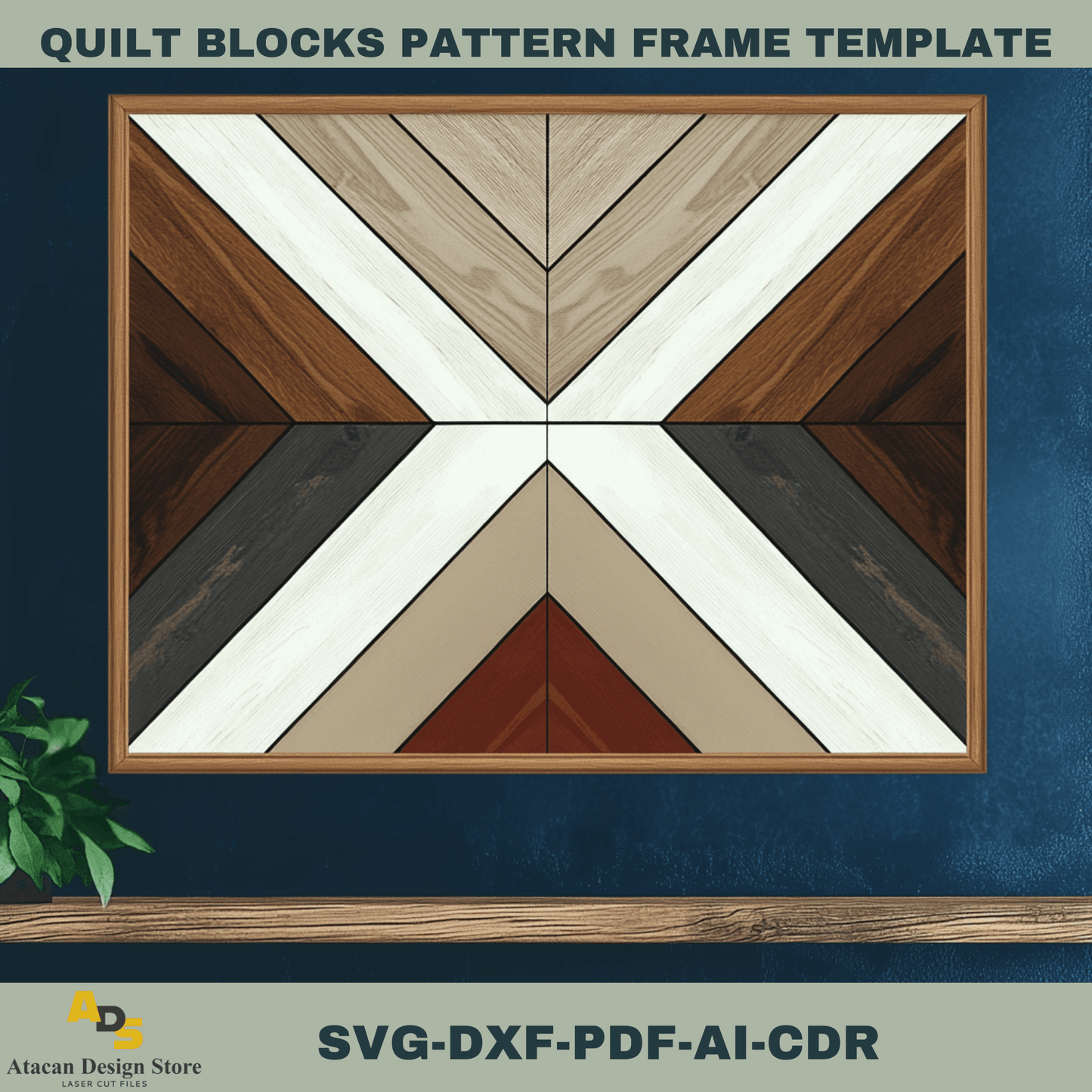 Wood Art Quilt Block Designs - Laser Cut Patterns for Unique Wall Decor Projects 758