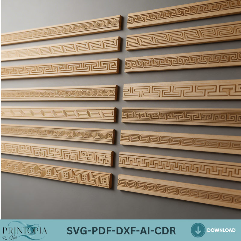 Old Greek Border Designs / Greek Pattern Borders / Laser Vector patterns