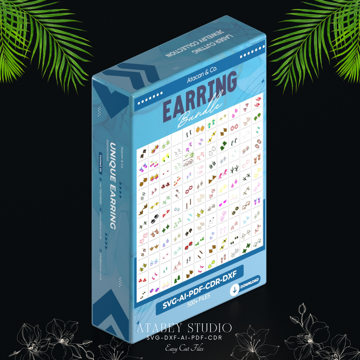 Unique Earring Design Collection - Diverse Themes for Laser Cutting | Lifetime Access | Commercial License 862